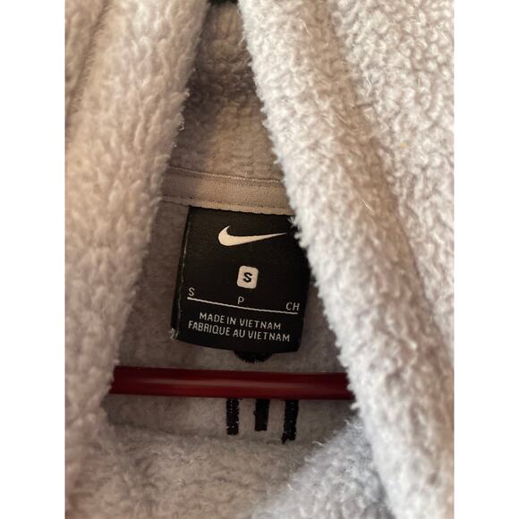 Nike Peloton Scuba Logo Sweatshirt Women Gray with Black Size Small Fleece - Picture 4 of 8